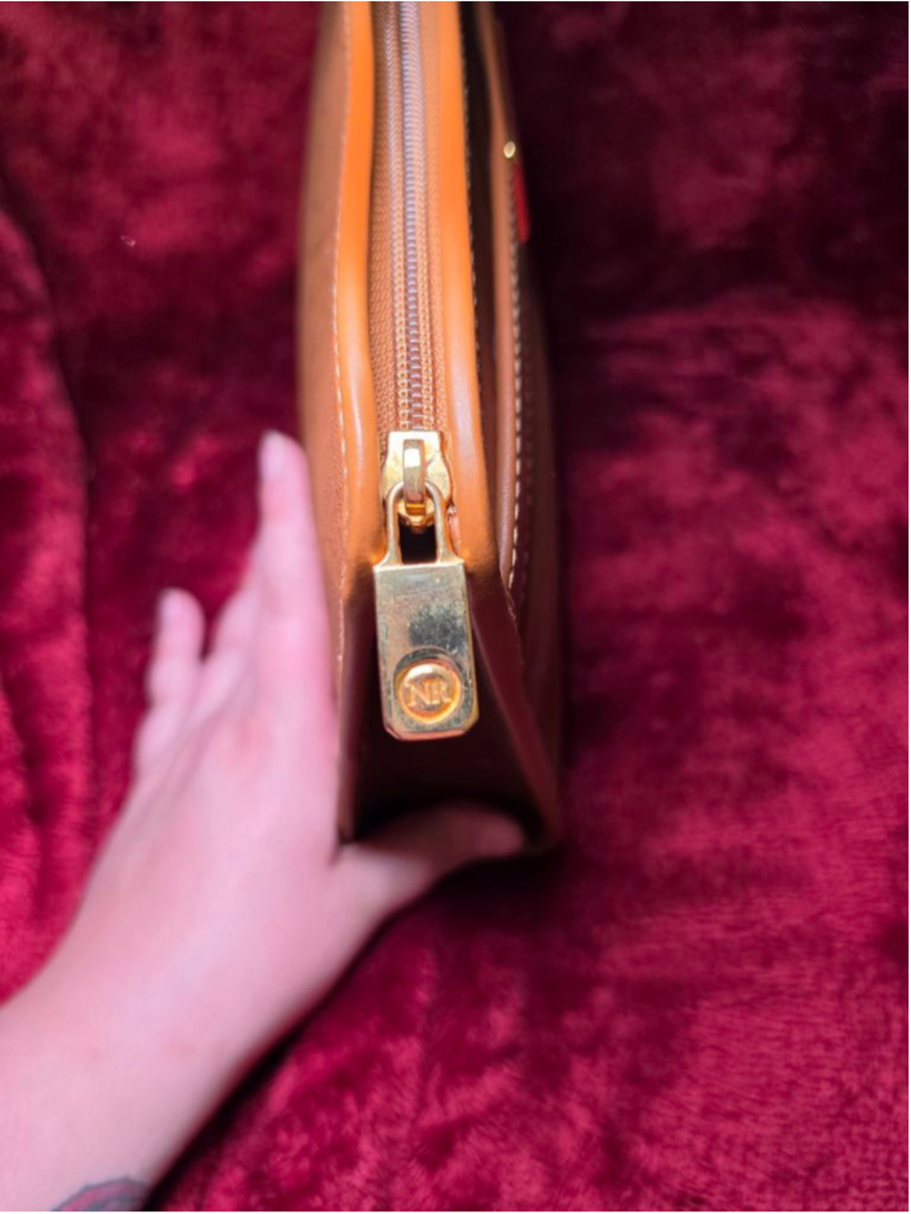Nina Ricci Brown Monogram Clutch Bag w/ Authenticity Card - Picture 8 of 12